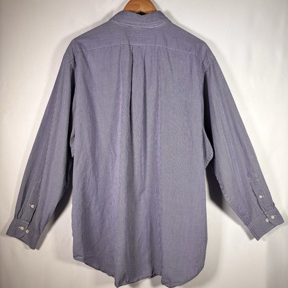 Vintage Ralph Lauren Classic Fit Button Down Mens Dress Shirt 18 34 35 Gingham - Picture 2 of 5